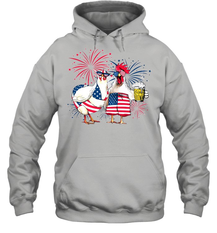 American Flag Turkey Independence Day 4th July T-shirt Unisex Hoodie