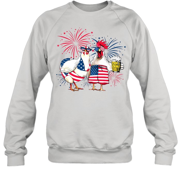 American Flag Turkey Independence Day 4th July T-shirt Unisex Sweatshirt