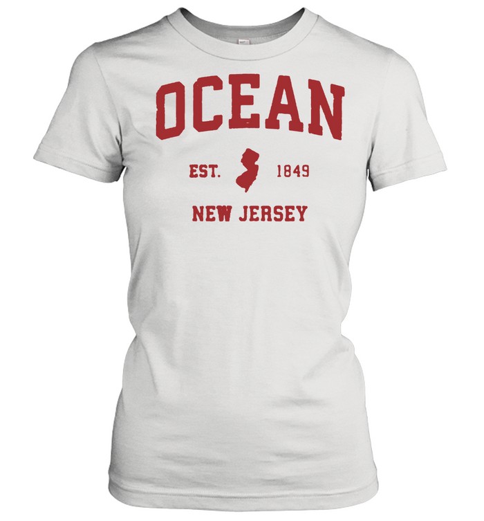 Ocean New Jersey 1849 NJ Vintage Sports  Classic Women's T-shirt