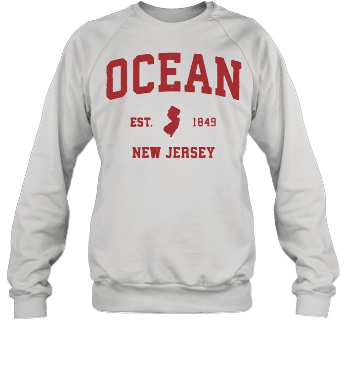 Ocean New Jersey 1849 NJ Vintage Sports  Unisex Sweatshirt