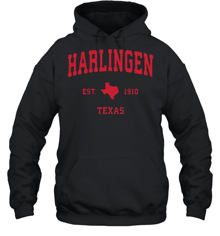 Harlingen Texas TX Est 1910 Vintage Sports T- Unisex Hoodie