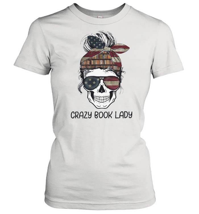 Skull girl crazy book crazy shirt Classic Women's T-shirt