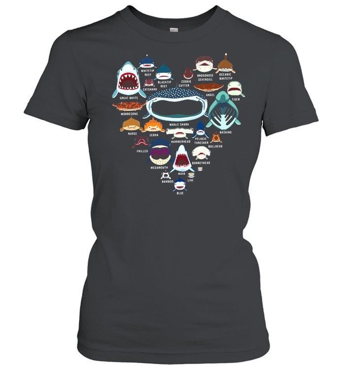 Heart shark shirt Classic Women's T-shirt