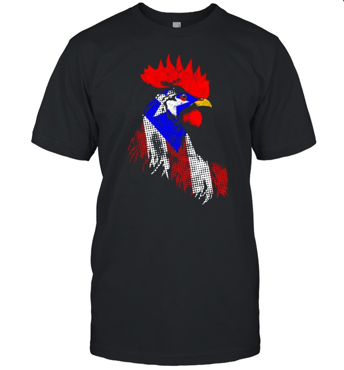 Puerto Rican Rooster Bandera Puerto Rico Flag T-Shirt