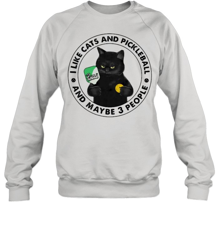 I Like Cats And Pickleball And Maybe 3 People  Unisex Sweatshirt