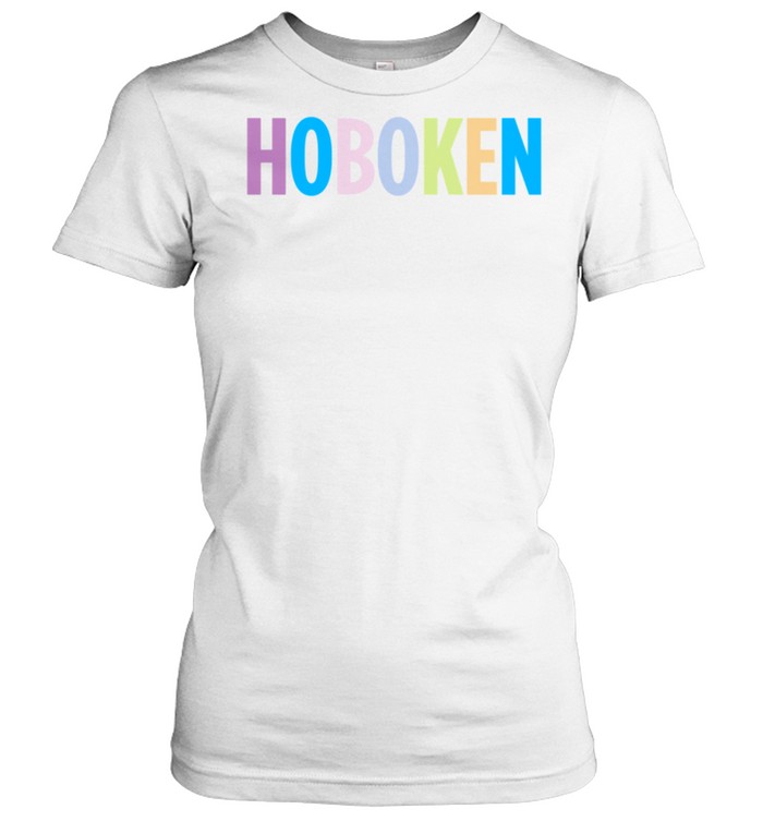 Hoboken New Jersey Colorful Type shirt Classic Women's T-shirt